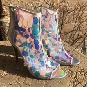 Jessica Simpson Sequin heels Sz 7.5